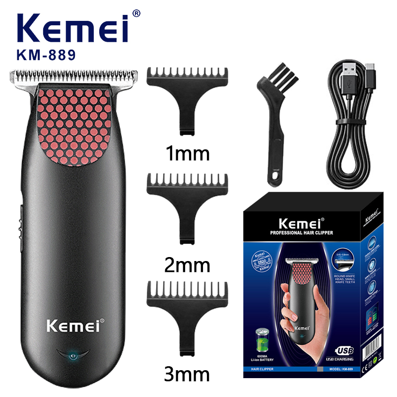 Men'S Grooming Gift Set - Kemei 889 プロフェッショナルポケットコードレスバリカンコンパクトミニ電気ひげヘアトリマー小型ポータブルグルーミングキット男性用