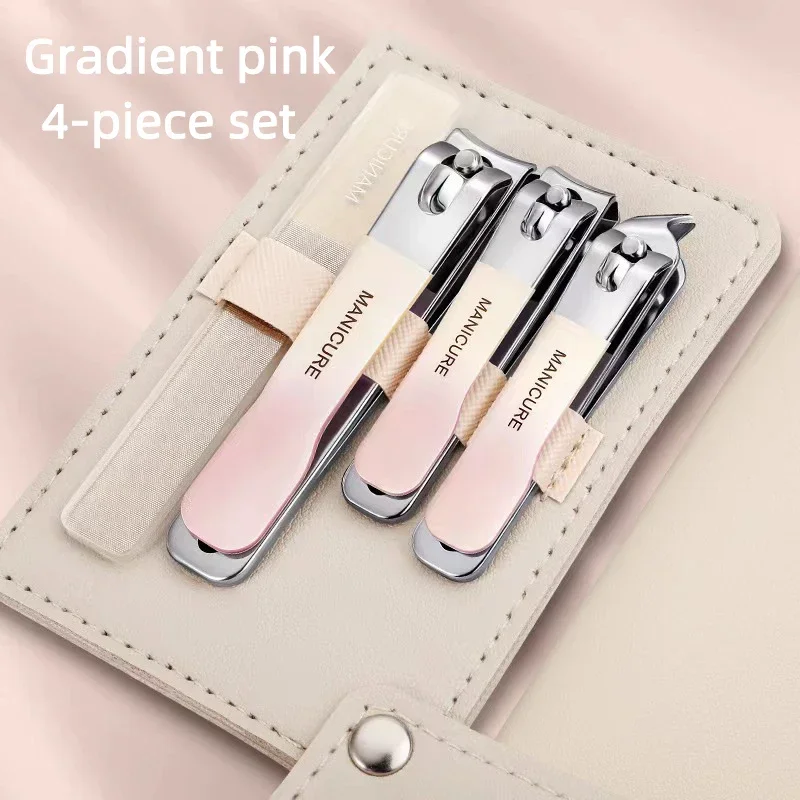 Mens Grooming Travel Kit - 4個入り 男女兼用 ネイルクリッパー プロ仕様 トラベル スチール製