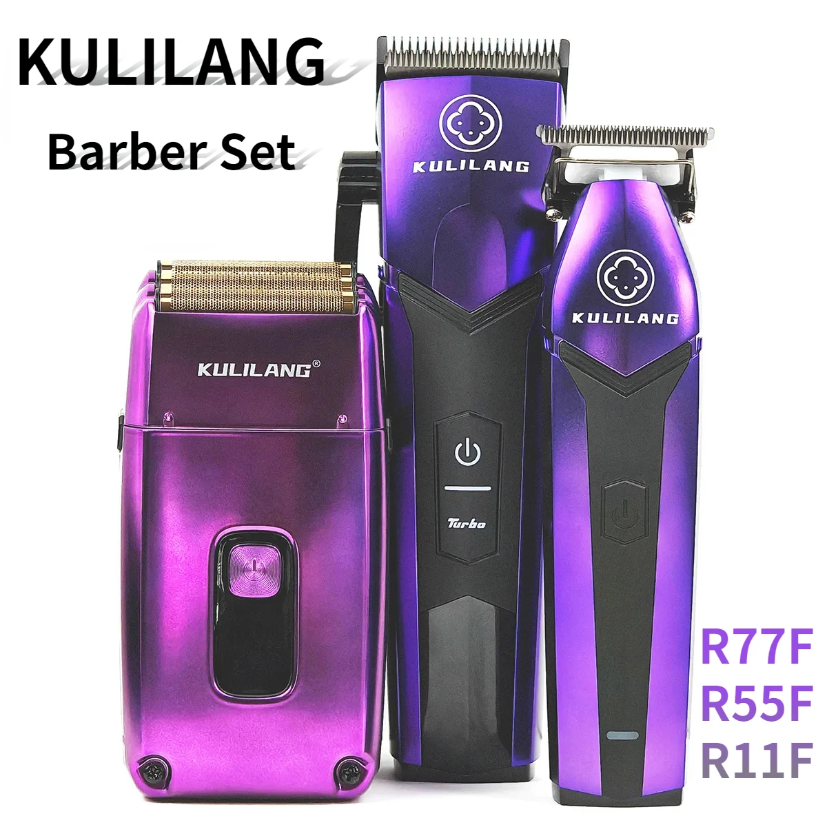 Men'S Grooming Oil - Kulilang-男性用の超静音電気バリカン,プロの理髪店セット,オイルグラデーションヘッド,バリカン,r77f r55f r11f