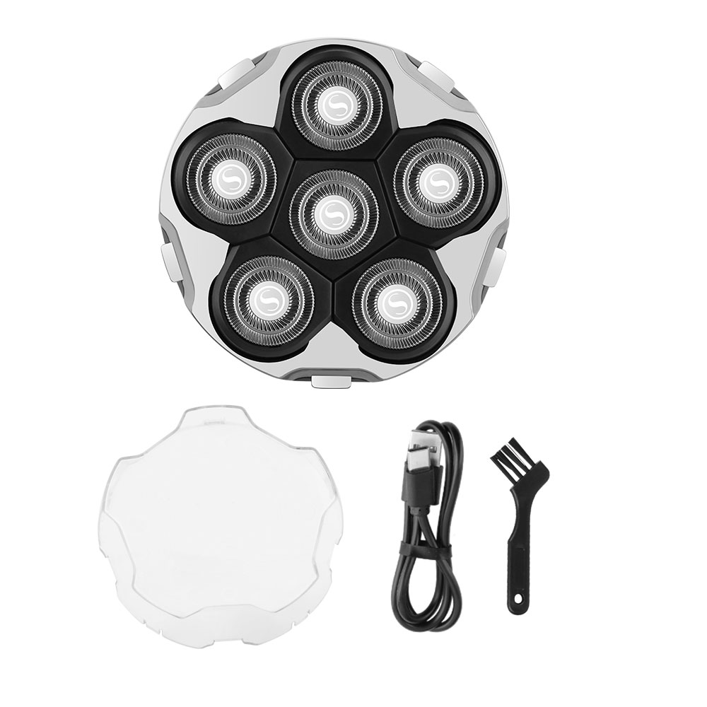 Mens Grooming Travel Kit - 6ヘッド電気シェーバー（男性用）、USB充電式バリカン、ウェット/ドライ防水ポータブルグルーミングキット（家庭用＆旅行用）