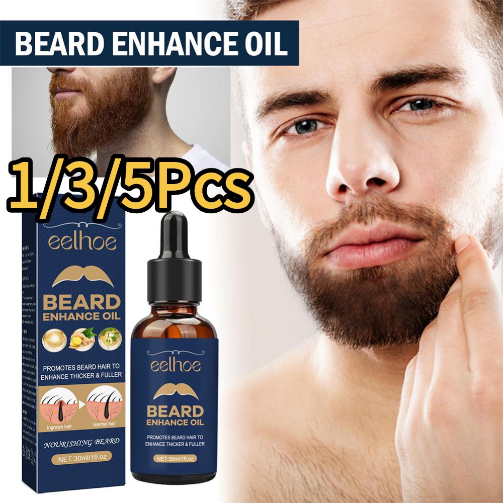 Beard Oil Growth - ナチュラル 1/3/5 個ひげ成長オイル保湿スムージングツールダッシュ紳士ひげオイルコンディショナーひげケア男性のための 30 ミリリットル