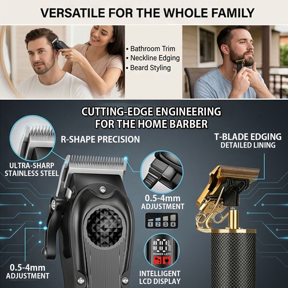 LEDディスプレイ付きプロ用バリカン、コードレス充電式トリマ - Men'S Grooming Gift Set のレビューと価格