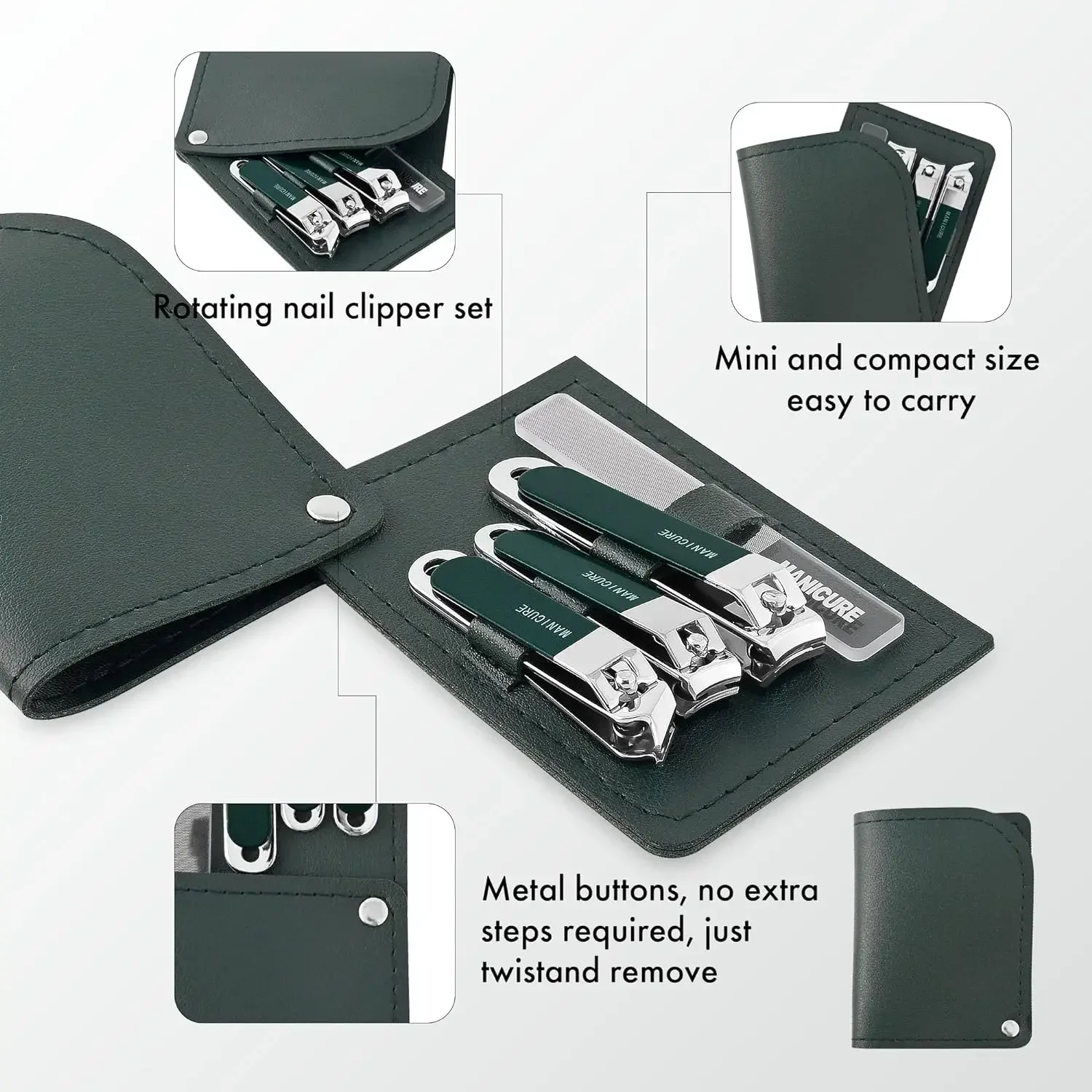 4個入り 男女兼用 ネイルクリッパー プロ仕様 トラベル ス - Mens Grooming Travel Kit のレビューと価格