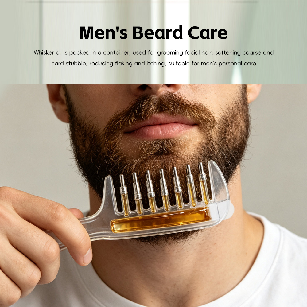 男女兼用透明エッセンシャルオイルアプリケーター付きマッサージ - Beard Oil Growth のレビューと価格