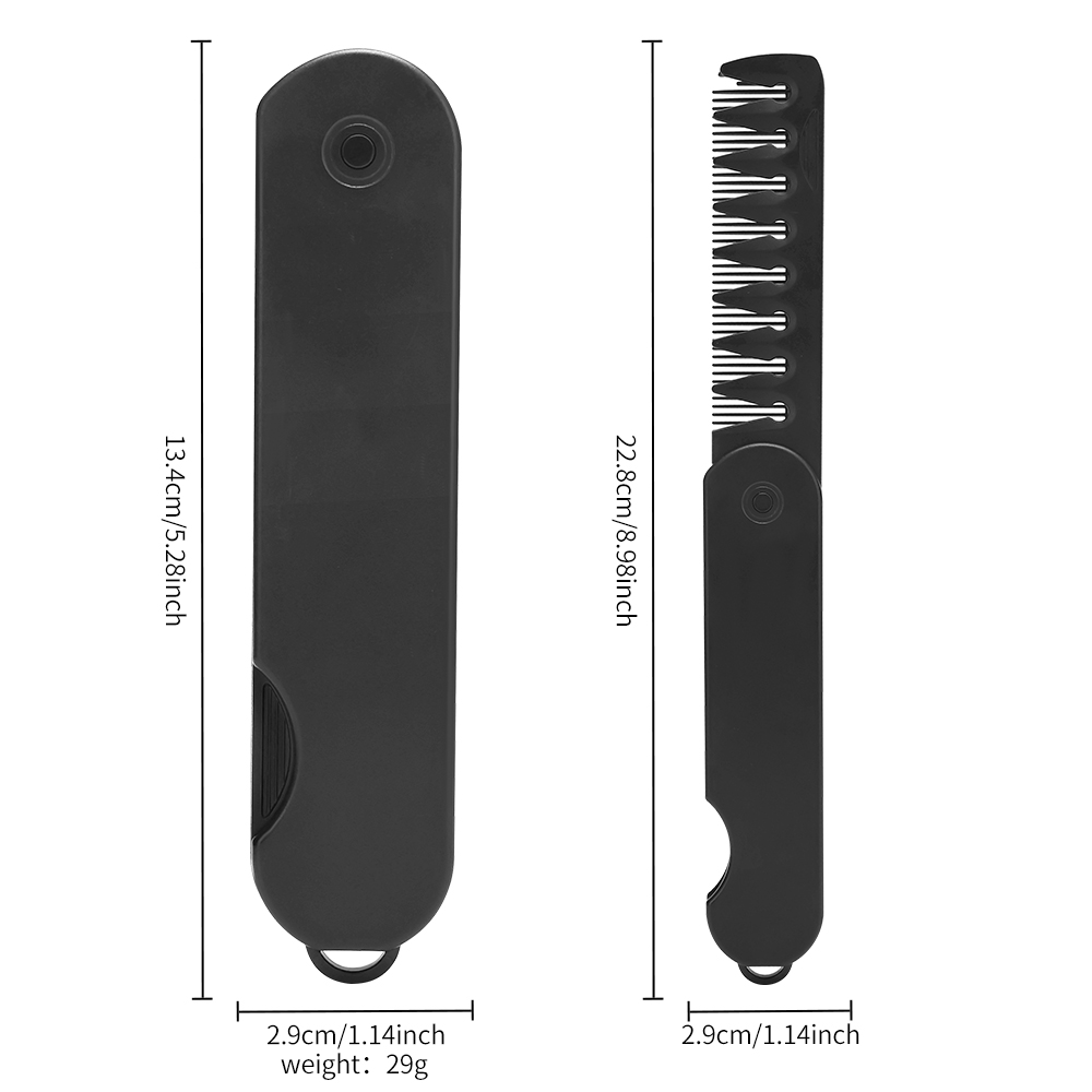 ポータブル多機能プラスチック折りたたみポケットコーム男性理容 - Men'S Grooming Oil のレビューと価格
