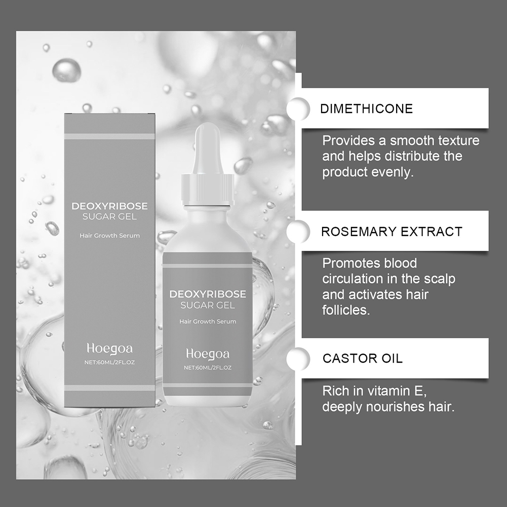 髪の成長血清デオキシリボース砂糖ジェルヘア成長修復乾燥したダ - Men'S Grooming Gel のレビューと価格