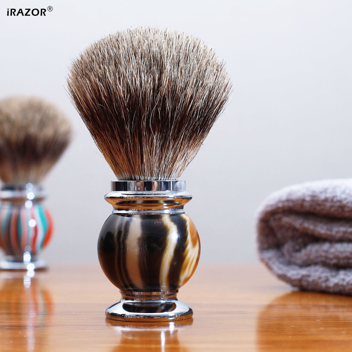 iRAZOR シルバーチップ シェービングブラシ（男性用）、 - Men'S Grooming Product のレビューと価格