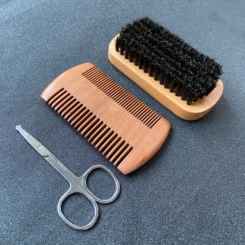 メンズひげグルーミングセット、ひげブラシ、毛素材、ひげ用くし - Men'S Grooming Product のレビューと価格