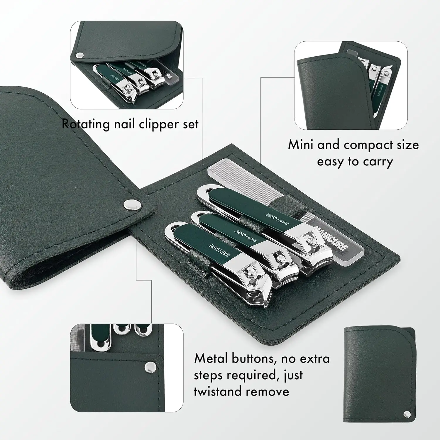 4個入り 男女兼用 マニキュア トラベル プロ仕様 ネイルク - Mens Grooming Travel Kit のレビューと価格