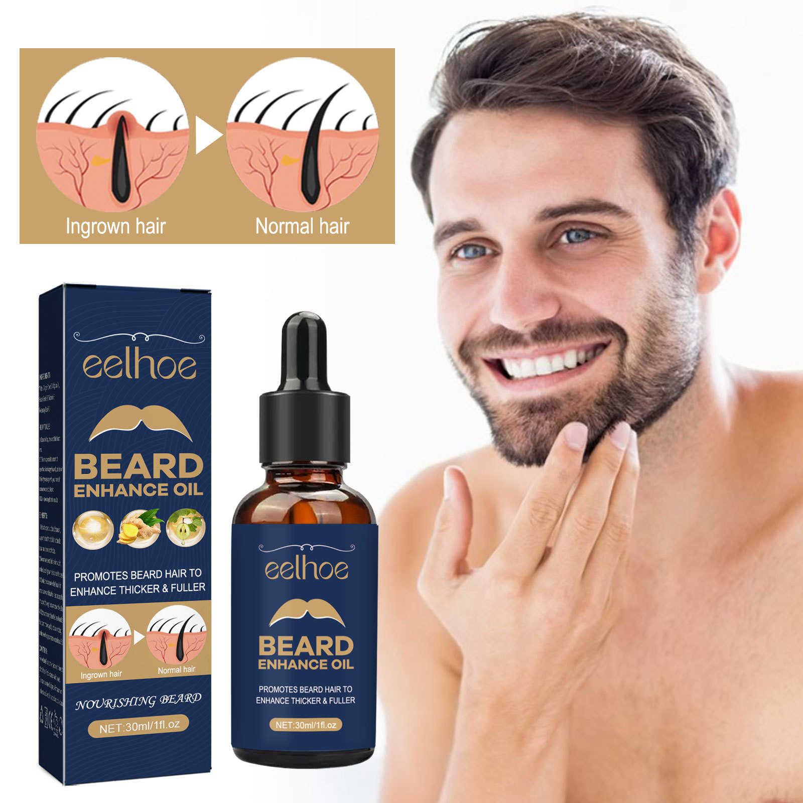 男性のためのあごひげ成長オイル,髪の成長のための製品,濃い髪 - Men'S Grooming Product のレビューと価格