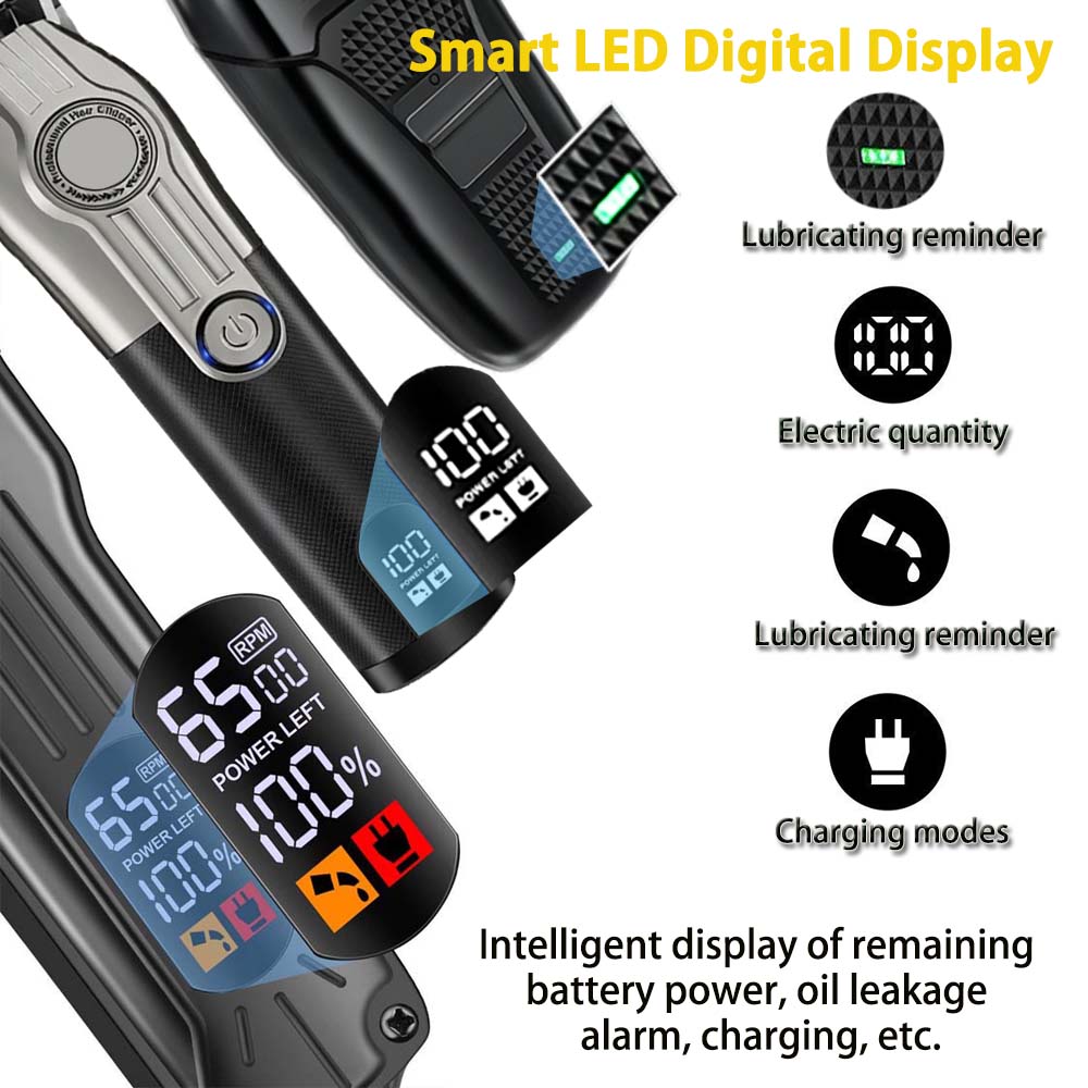男性用プロ仕様バリカンセット、LEDディスプレイ付きコードレ - Men'S Grooming Product のレビューと価格