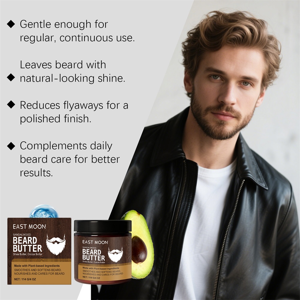 男性用シアバターココア配合のひげクリーム、成長促進と柔軟効果 - Beard Oil Growth のレビューと価格