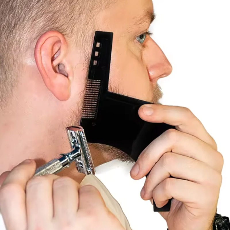 1個入り メンズ髭整形テンプレートコーム 軽量で柔軟なオール - Men'S Grooming Product のレビューと価格