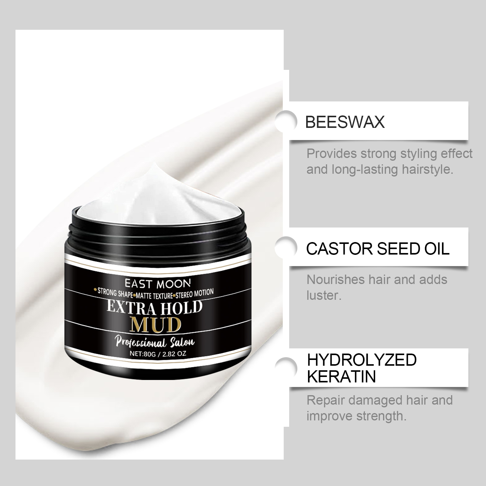 ケラチンヘアスタイリングクリーム強力なホールドカーリーマット - Men'S Grooming Gel のレビューと価格