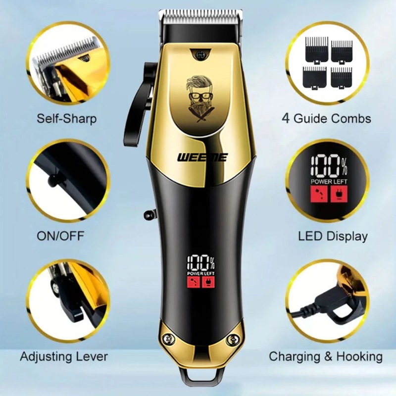 T9コードレスバリカン メンズ用 4種類のコーム付き USB - Men'S Grooming Product のレビューと価格