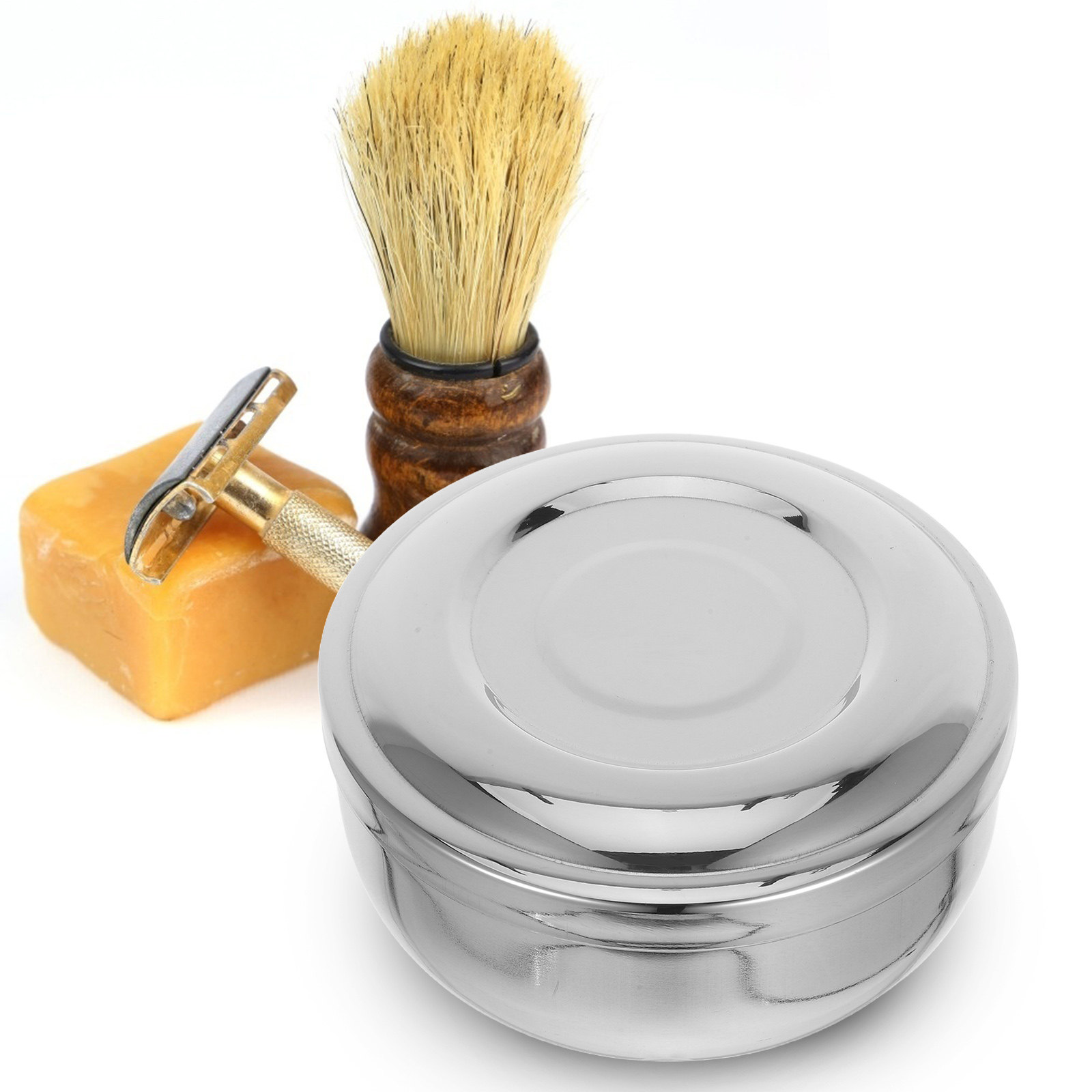 ステンレス製メタルシェービングボウル（蓋付き）メンズシェービ - Mens Grooming Travel Kit のレビューと価格