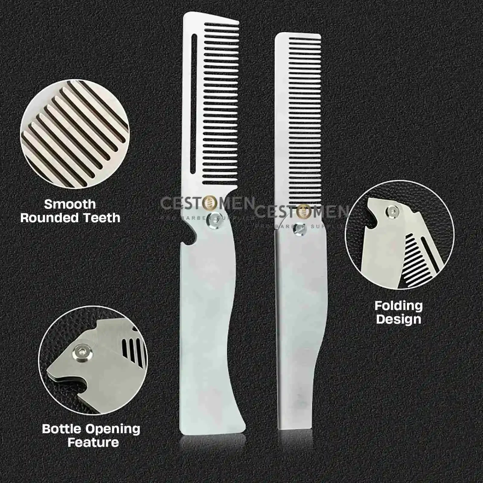 新しい Type1/2 個ポータブル鋼櫛折りたたみポケットひ - Men'S Grooming Oil のレビューと価格