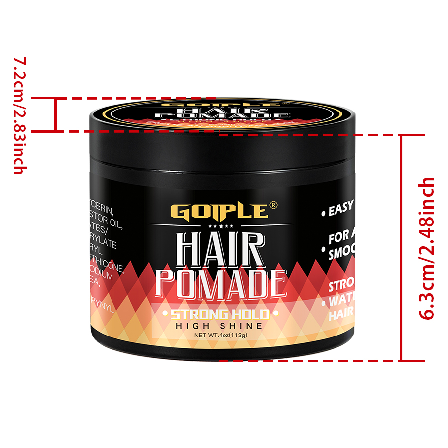 GOIPLE 113 グラム男性ヘアポマード高光沢ヘアスタイ - Men'S Grooming Gel のレビューと価格